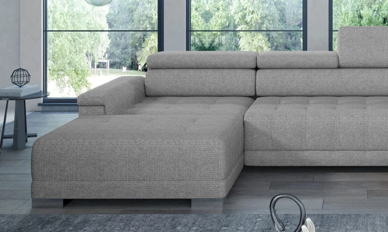 Wersal Divano Angolare a destro 6 posti Campis XL Grigio