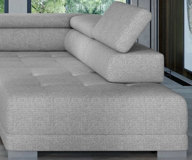 Wersal Divano Angolare a destro 6 posti Campis XL Grigio