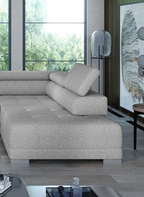 Wersal Divano Angolare a destro 6 posti Campis XL Grigio