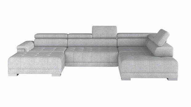 Wersal Divano Angolare a destro 6 posti Campis XL Grigio