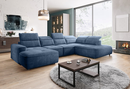 Wersal Divano Angolare a destro 6 posti Combi XL Blu