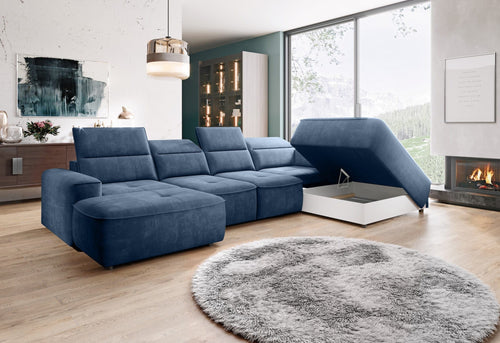 Wersal Divano Angolare a destro 6 posti Combi XL Blu