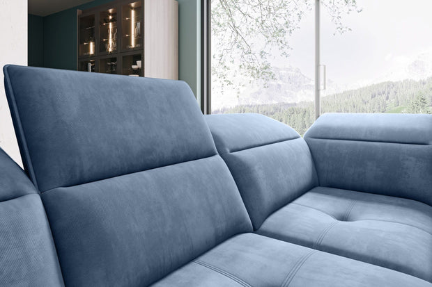 Wersal Divano Angolare a destro 6 posti Combi XL Blu