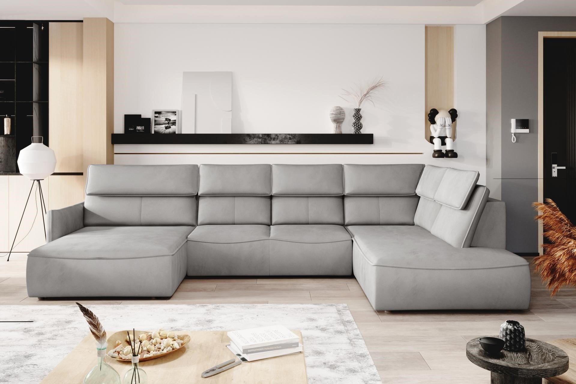Divano Angolare a destro 6 posti Magus XL Grigio