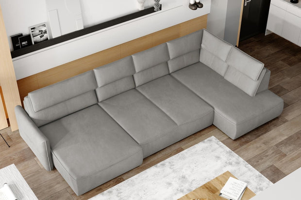 Divano Angolare a destro 6 posti Magus XL Grigio (2)