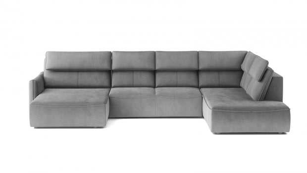 Wersal Divano Angolare a destro 6 posti Magus XL Grigio
