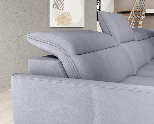 Wersal Divano Angolare a destro 6 posti Murielle XL Grigio