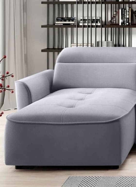 Wersal Divano Angolare a destro 6 posti Murielle XL Grigio