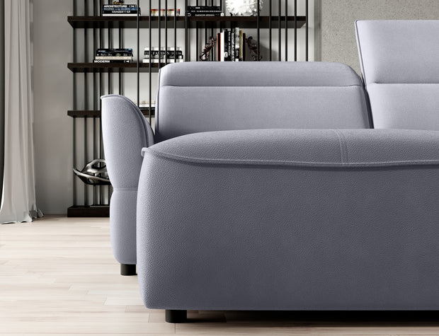 Wersal Divano Angolare a destro 6 posti Murielle XL Grigio