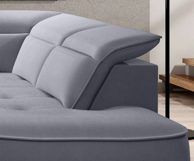 Wersal Divano Angolare a destro 6 posti Murielle XL Grigio