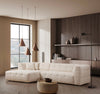 Asir Divano Angolare a sinistro 3 posti in tessuto Cady 3 Beige
