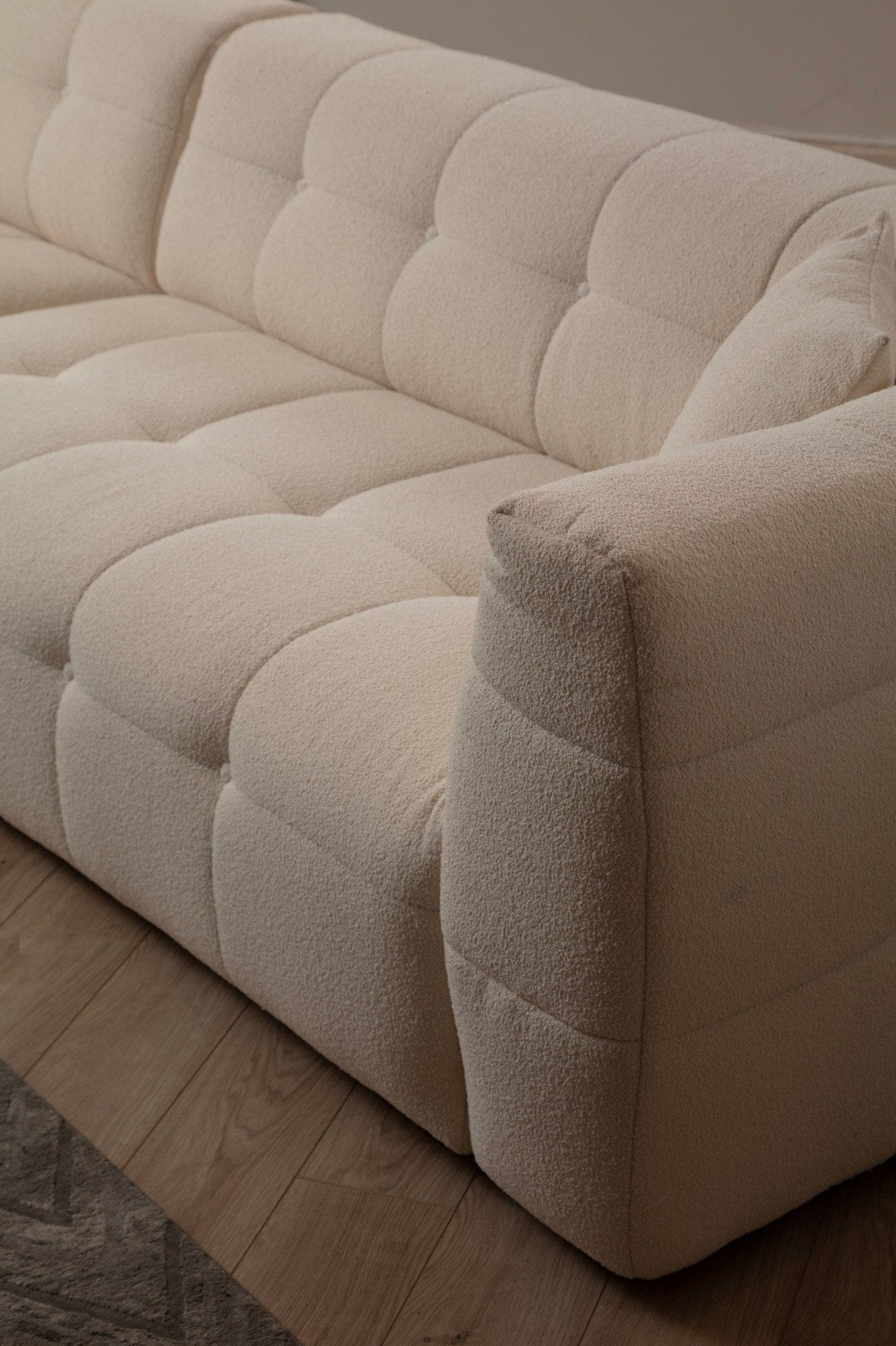 Asir Divano Angolare a sinistro 3 posti in tessuto Cady 3 Beige
