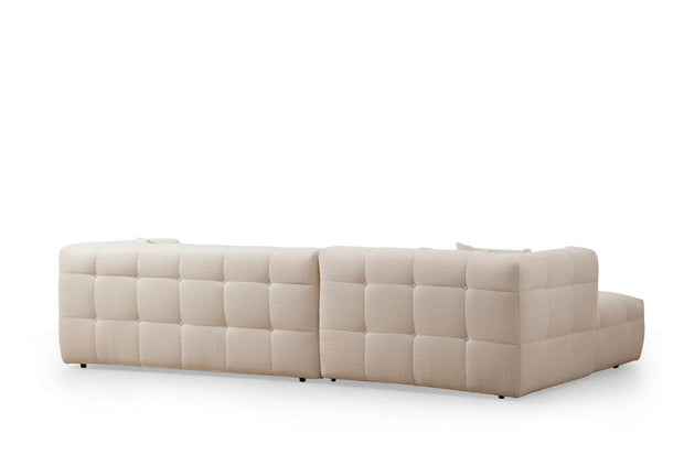 Asir Divano Angolare a sinistro 3 posti in tessuto Cady 3 Beige