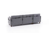 Asir Divano Angolare a sinistro 3 posti in tessuto Comfort Grigio