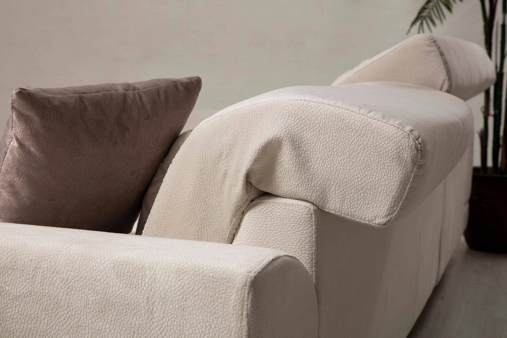 Asir Divano Angolare a sinistro 3 posti in tessuto Frido Beige