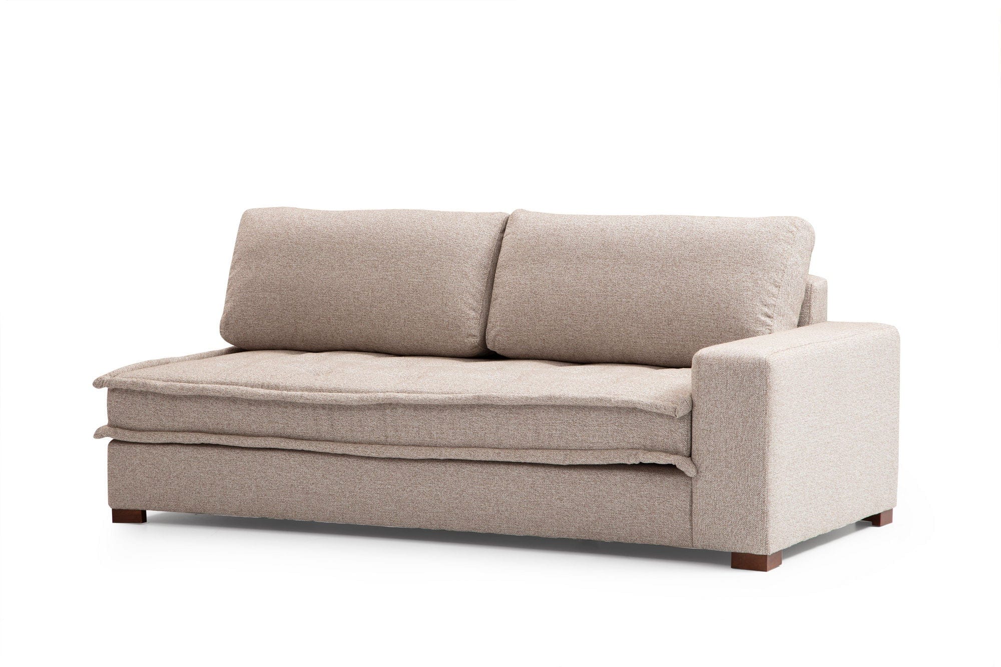 Asir Divano Angolare a sinistro 3 posti in tessuto Lena Beige