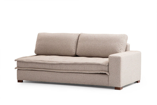 Asir Divano Angolare a sinistro 3 posti in tessuto Lena Beige