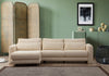 Asir Divano Angolare a sinistro 3 posti in tessuto Lily Beige