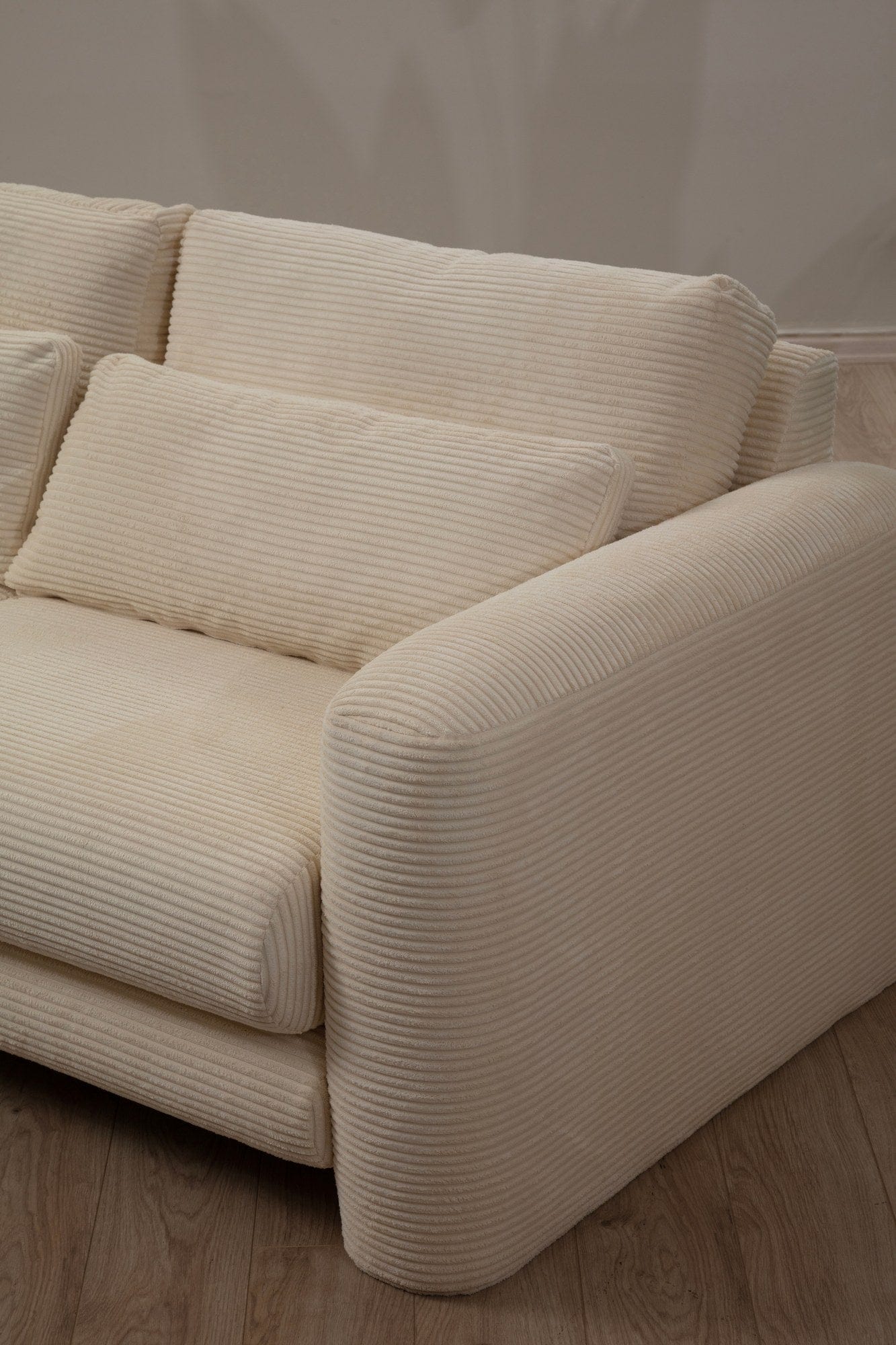 Asir Divano Angolare a sinistro 3 posti in tessuto Lily Beige