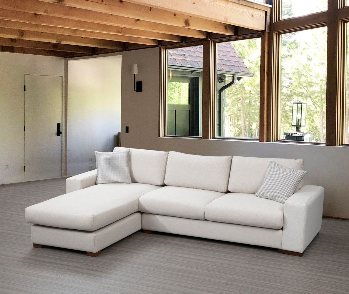 Asir Divano Angolare a sinistro 3 posti in tessuto Loop 17 Beige