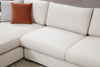 Asir Divano Angolare a sinistro 3 posti in tessuto Loop 17 Beige