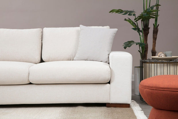 Asir Divano Angolare a sinistro 3 posti in tessuto Loop 17 Beige