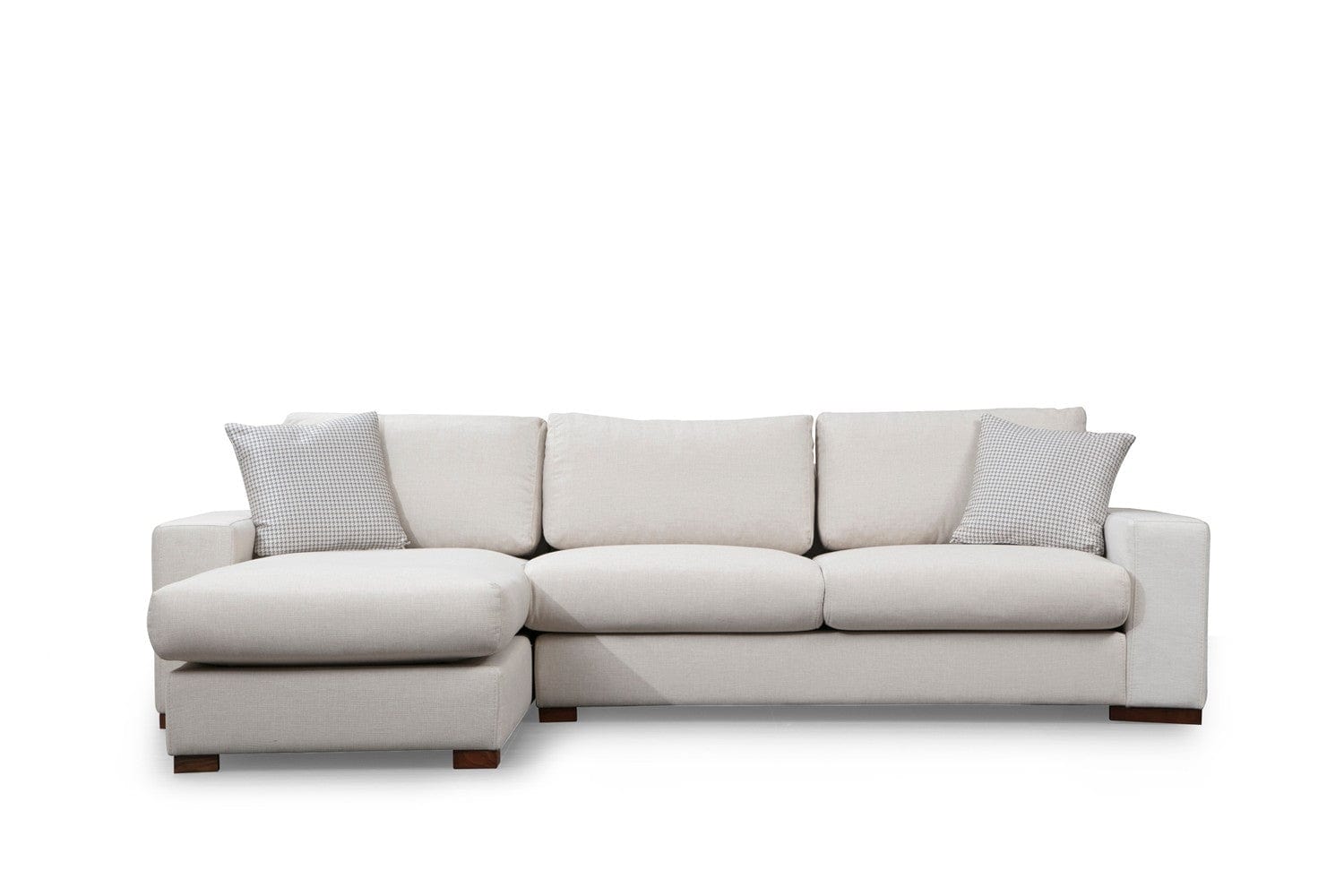 Asir Divano Angolare a sinistro 3 posti in tessuto Loop 17 Beige