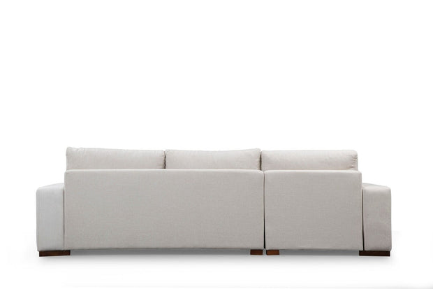 Asir Divano Angolare a sinistro 3 posti in tessuto Loop 17 Beige