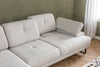 Asir Divano Angolare a sinistro 3 posti in tessuto Mustang Grande Beige