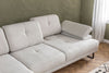 Asir Divano Angolare a sinistro 3 posti in tessuto Mustang Grande Beige