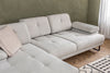 Divano Angolare a sinistro 3 posti in tessuto Mustang Grande Beige (6)