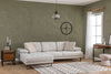 Asir Divano Angolare a sinistro 3 posti in tessuto Mustang Piccola Beige
