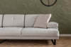 Asir Divano Angolare a sinistro 3 posti in tessuto Mustang Piccola Beige