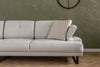 Asir Divano Angolare a sinistro 3 posti in tessuto Mustang Piccola Beige