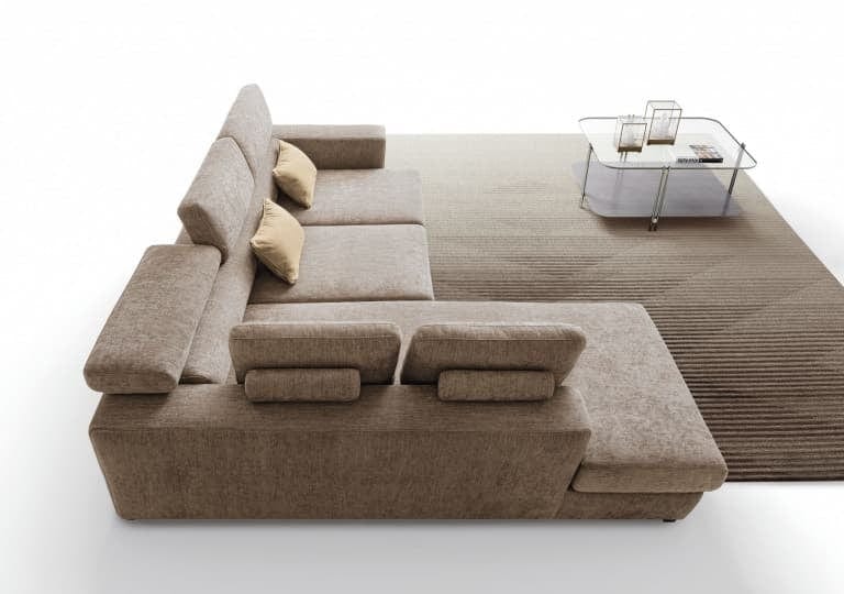LeComfort Divano Angolare a sinistro 3 posti Plarium Marrone