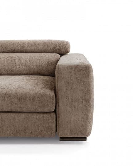 LeComfort Divano Angolare a sinistro 3 posti Plarium Marrone