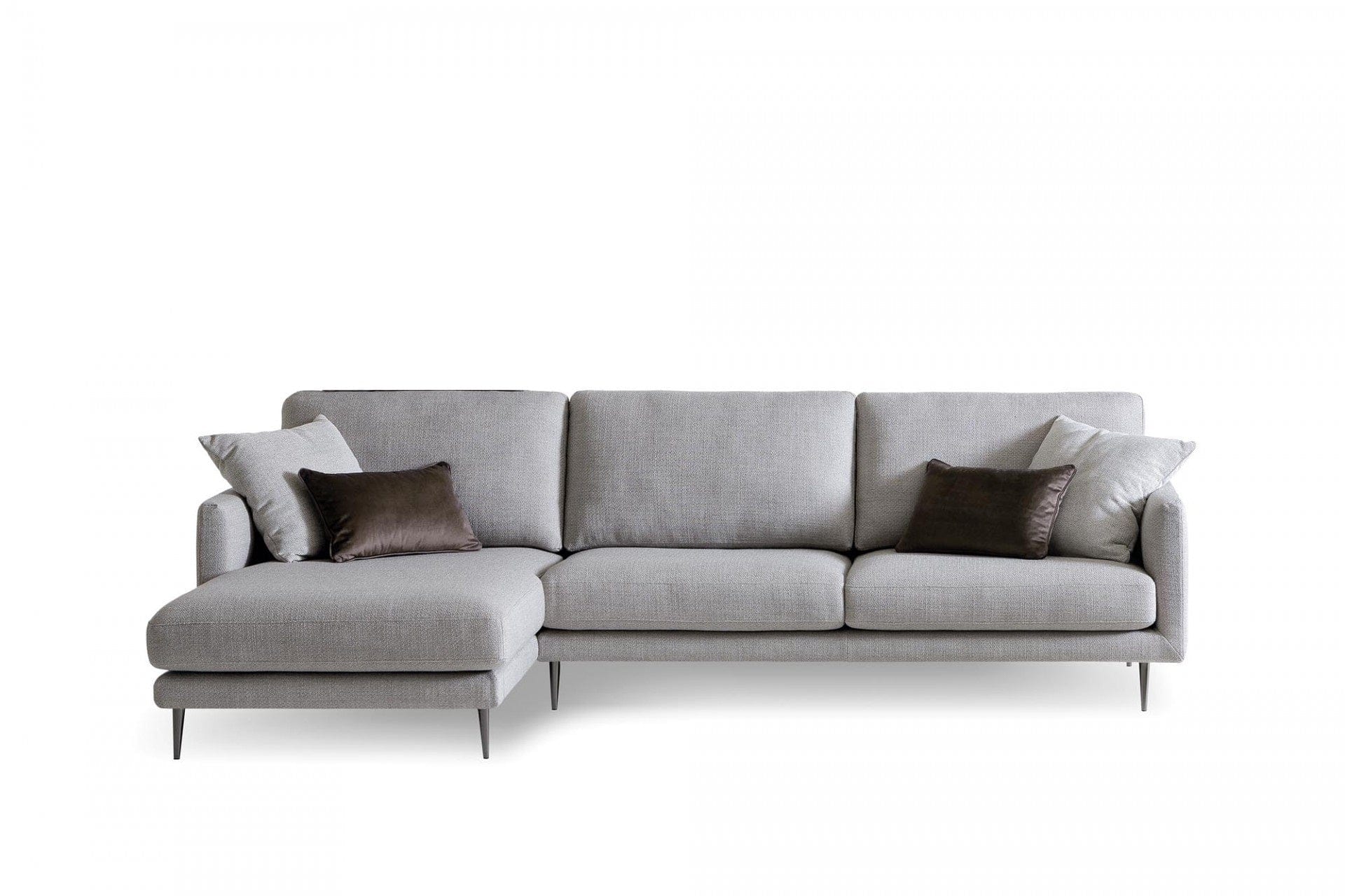 LeComfort Divano Angolare a sinistro 3 posti Tedy Grigio