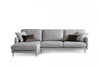 LeComfort Divano Angolare a sinistro 3 posti Tedy Grigio