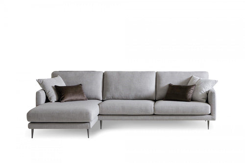 LeComfort Divano Angolare a sinistro 3 posti Tedy Grigio