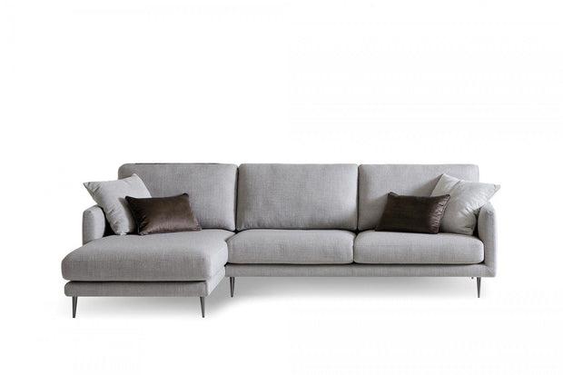 LeComfort Divano Angolare a sinistro 3 posti Tedy Grigio