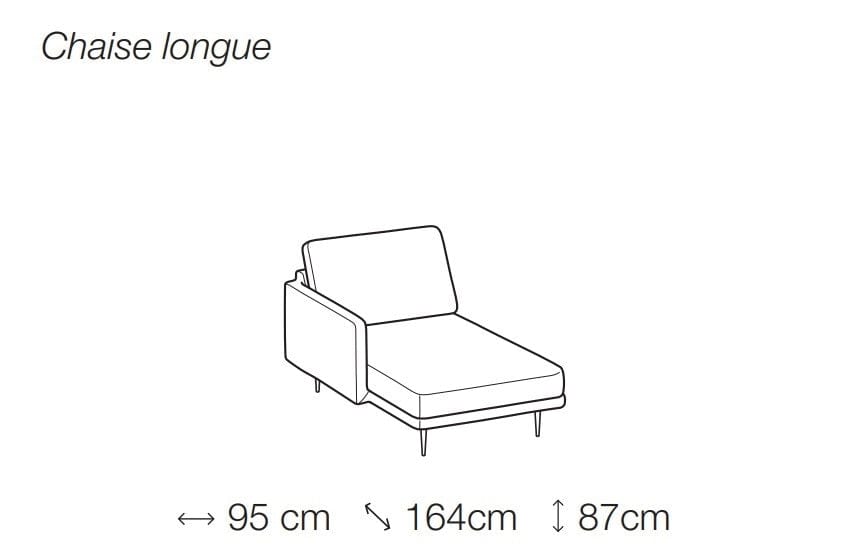 LeComfort Divano Angolare a sinistro 3 posti Tedy Grigio