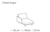 LeComfort Divano Angolare a sinistro 3 posti Tedy Grigio