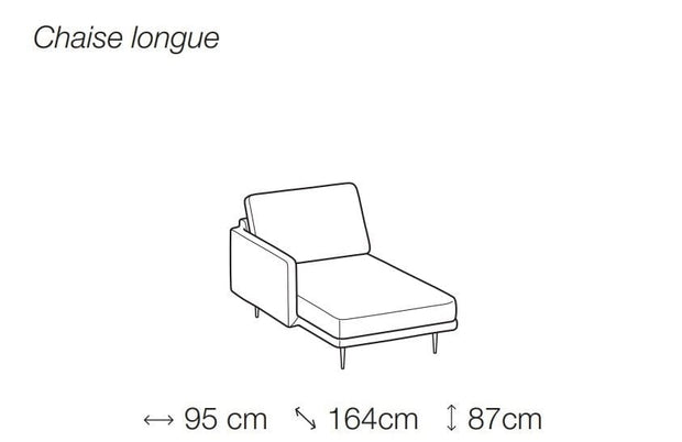 LeComfort Divano Angolare a sinistro 3 posti Tedy Grigio