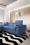 LeComfort Divano Angolare a sinistro 4 posti Adelis Blu