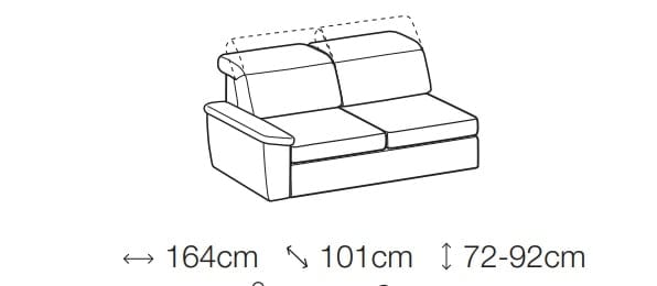 LeComfort Divano Angolare a sinistro 4 posti Adelis Blu