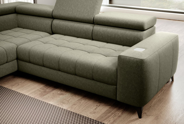 Wersal Divano Angolare a sinistro 4 posti Baggy Verde