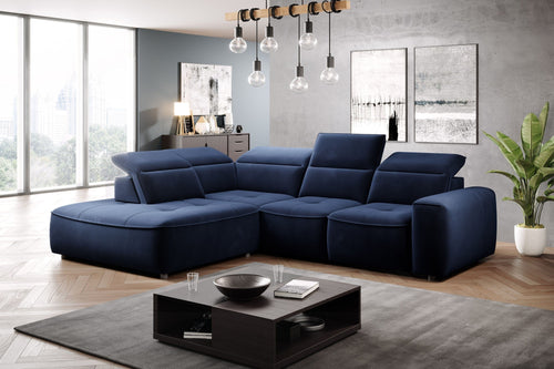 Wersal Divano Angolare a sinistro 4 posti Combi L Blu