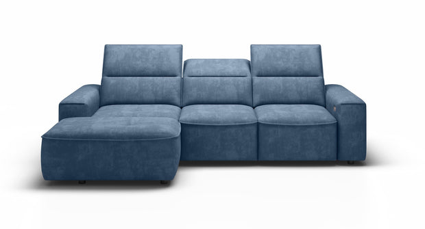Wersal Divano Angolare a sinistro 4 posti Combi Mini Blu