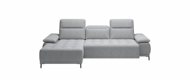 Wersal Divano Angolare a sinistro 4 posti Fire Mini Grigio