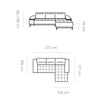 Wersal Divano Angolare a sinistro 4 posti Fire Mini Grigio